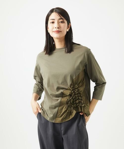 GIANNI LO GIUDICE / ジャンニ・ロ・ジュディチェ カットソー | [洗える]コットン天竺シャーリングフラワーカットソー | 詳細1