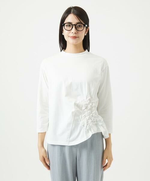 GIANNI LO GIUDICE / ジャンニ・ロ・ジュディチェ カットソー | [洗える]コットン天竺シャーリングフラワーカットソー | 詳細15