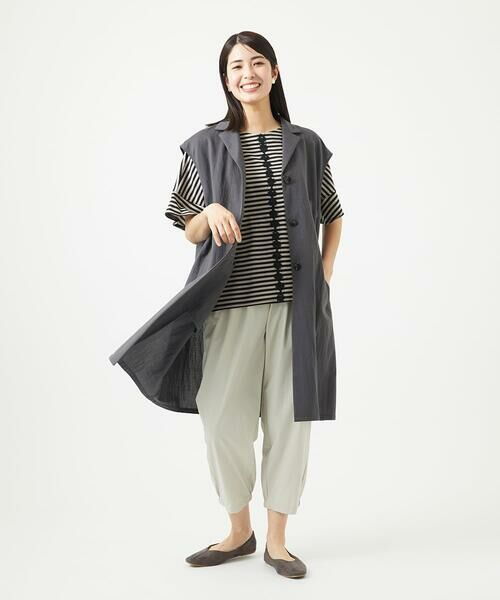 GIANNI LO GIUDICE / ジャンニ・ロ・ジュディチェ カットソー | [洗える・日本製]コンパクトボーダーフラワーモチーフカットソー | 詳細5