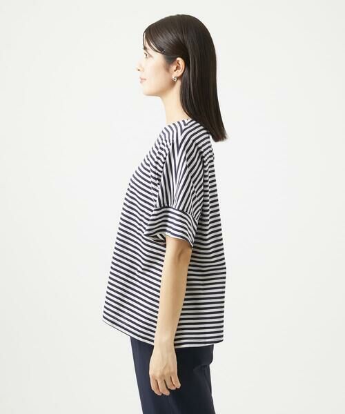 GIANNI LO GIUDICE / ジャンニ・ロ・ジュディチェ カットソー | [洗える・日本製]コンパクトボーダーフラワーモチーフカットソー | 詳細10