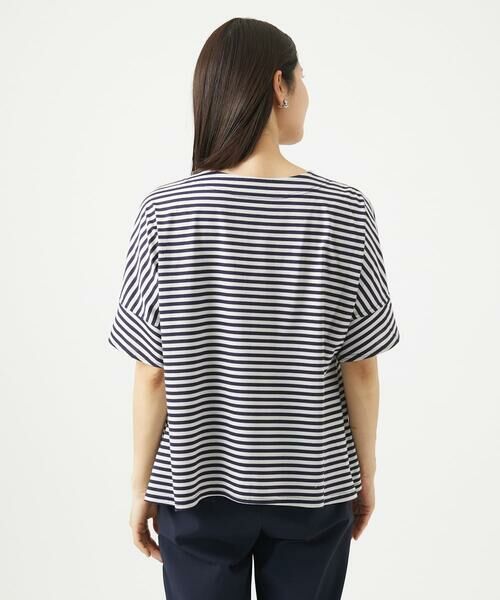 GIANNI LO GIUDICE / ジャンニ・ロ・ジュディチェ カットソー | [洗える・日本製]コンパクトボーダーフラワーモチーフカットソー | 詳細11