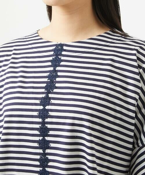 GIANNI LO GIUDICE / ジャンニ・ロ・ジュディチェ カットソー | [洗える・日本製]コンパクトボーダーフラワーモチーフカットソー | 詳細12