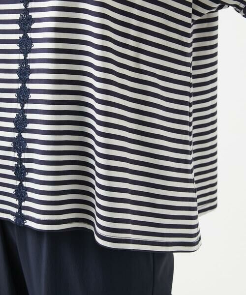 GIANNI LO GIUDICE / ジャンニ・ロ・ジュディチェ カットソー | [洗える・日本製]コンパクトボーダーフラワーモチーフカットソー | 詳細14