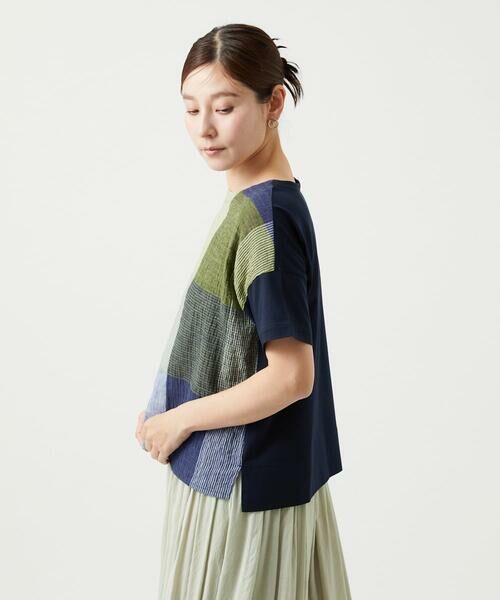 GIANNI LO GIUDICE / ジャンニ・ロ・ジュディチェ カットソー | [洗える・日本製]コットンレーヨンランダムチェックブラウスカットソー | 詳細4