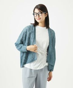 GIANNI LO GIUDICE / ジャンニ・ロ・ジュディチェ セットアップ | 透かし柄ニットカーディガン