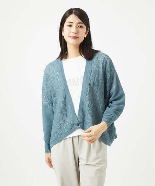 GIANNI LO GIUDICE / ジャンニ・ロ・ジュディチェ セットアップ | 透かし柄ニットカーディガン | 詳細2