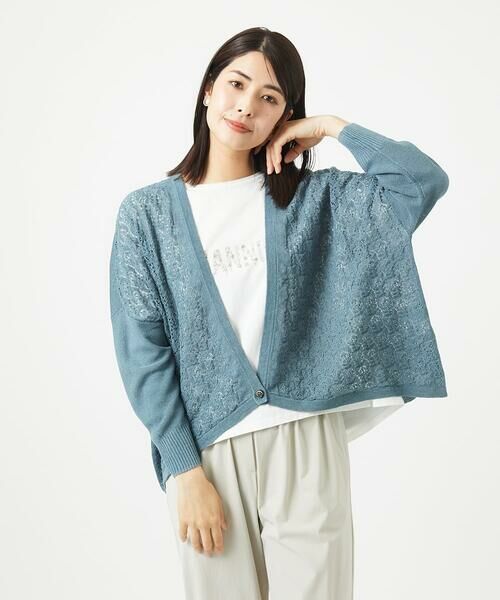 GIANNI LO GIUDICE / ジャンニ・ロ・ジュディチェ セットアップ | 透かし柄ニットカーディガン | 詳細3