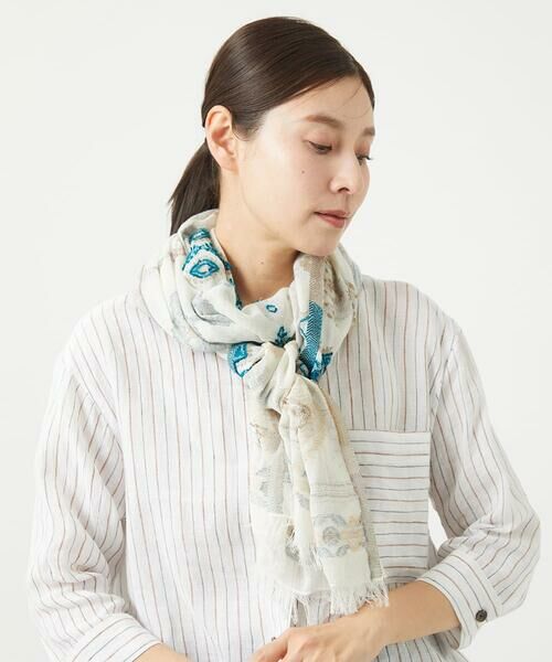 GIANNI LO GIUDICE / ジャンニ・ロ・ジュディチェ マフラー・ショール・スヌード・ストール | ダイヤジャガードストール | 詳細10
