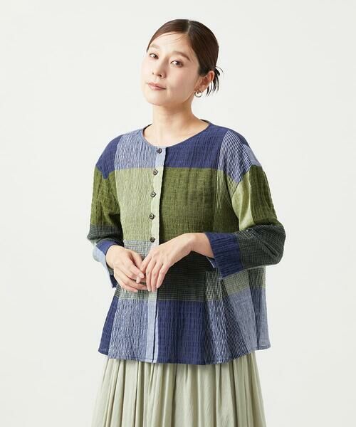 GIANNI LO GIUDICE / ジャンニ・ロ・ジュディチェ シャツ・ブラウス | [洗える・日本製]コットンレーヨンランダムチェックブラウス | 詳細1