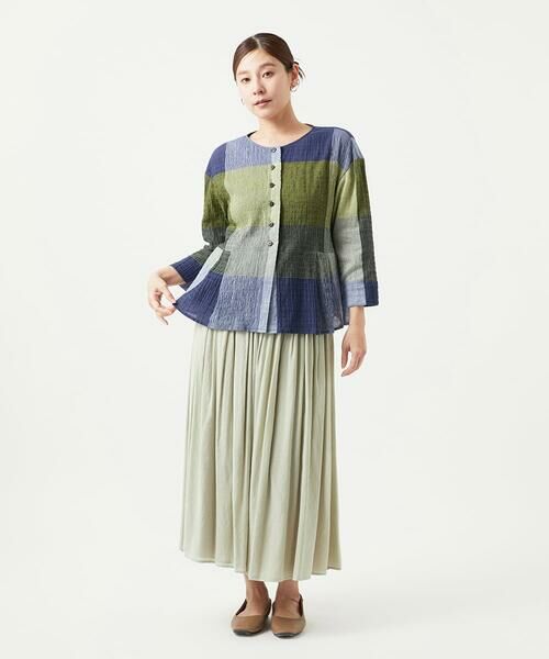 GIANNI LO GIUDICE / ジャンニ・ロ・ジュディチェ シャツ・ブラウス | [洗える・日本製]コットンレーヨンランダムチェックブラウス | 詳細12