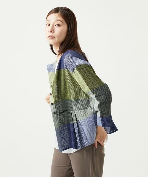 GIANNI LO GIUDICE / ジャンニ・ロ・ジュディチェ シャツ・ブラウス | [洗える・日本製]コットンレーヨンランダムチェックブラウス | 詳細3