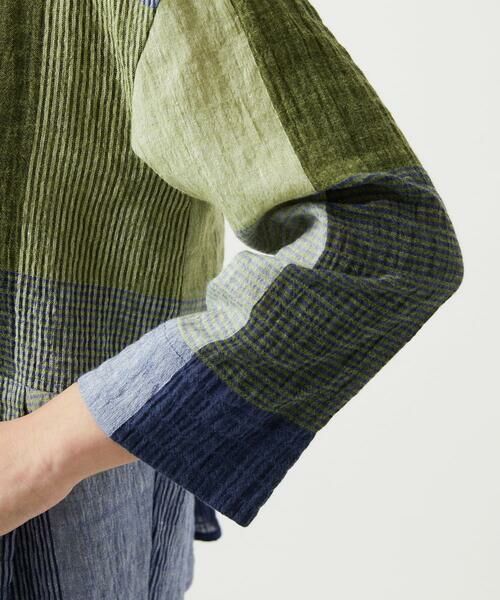 GIANNI LO GIUDICE / ジャンニ・ロ・ジュディチェ シャツ・ブラウス | [洗える・日本製]コットンレーヨンランダムチェックブラウス | 詳細8