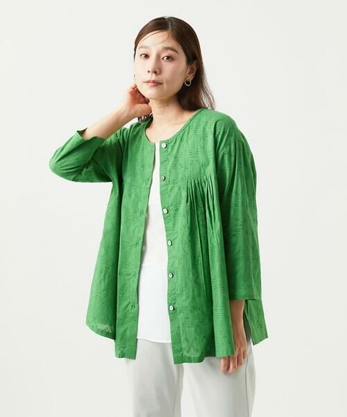 GIANNI LO GIUDICE / ジャンニ・ロ・ジュディチェ シャツ・ブラウス | [洗える]ダイヤカットジャガードブラウス | 詳細1