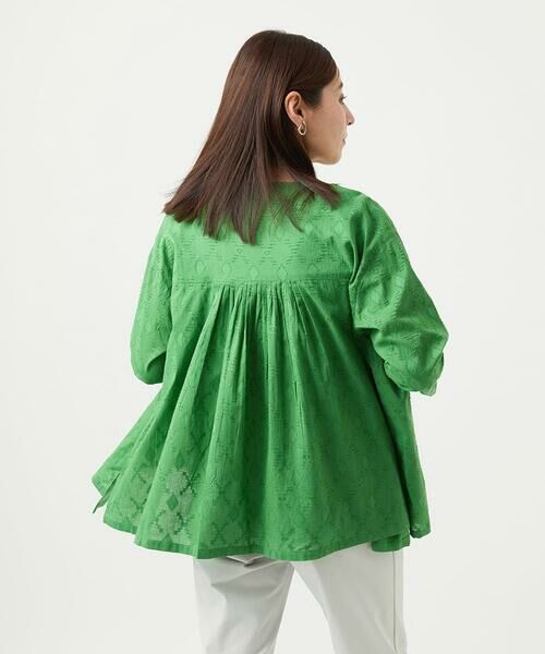 [洗える]ダイヤカットジャガードブラウス GIANNI LO GIUDICE｜[洗える]ダイヤカットジャガードブラウス