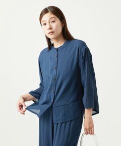 GIANNI LO GIUDICE / ジャンニ・ロ・ジュディチェ シャツ・ブラウス | [洗える]ポリエステルレーヨンプレーンウェーブシャツブラウス