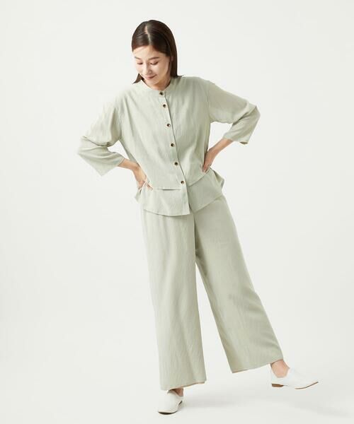 GIANNI LO GIUDICE / ジャンニ・ロ・ジュディチェ シャツ・ブラウス | [洗える]ポリエステルレーヨンプレーンウェーブシャツブラウス | 詳細13