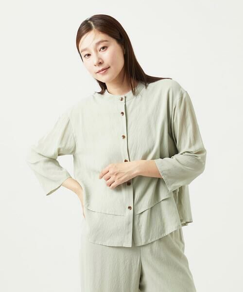 GIANNI LO GIUDICE / ジャンニ・ロ・ジュディチェ シャツ・ブラウス | [洗える]ポリエステルレーヨンプレーンウェーブシャツブラウス | 詳細2
