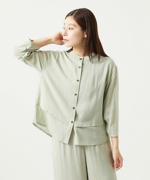 GIANNI LO GIUDICE / ジャンニ・ロ・ジュディチェ シャツ・ブラウス | [洗える]ポリエステルレーヨンプレーンウェーブシャツブラウス | 詳細3