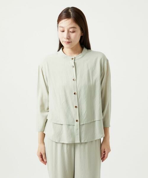 GIANNI LO GIUDICE / ジャンニ・ロ・ジュディチェ シャツ・ブラウス | [洗える]ポリエステルレーヨンプレーンウェーブシャツブラウス | 詳細4