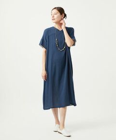 GIANNI LO GIUDICE / ジャンニ・ロ・ジュディチェ ロング・マキシ丈ワンピース | [洗える・リバーシブル]ポリエステルレーヨンプレーンウェーブワンピース