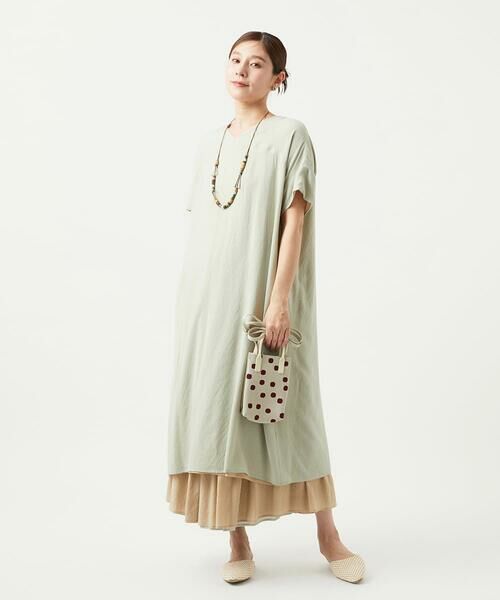 GIANNI LO GIUDICE / ジャンニ・ロ・ジュディチェ ロング・マキシ丈ワンピース | [洗える・リバーシブル]ポリエステルレーヨンプレーンウェーブワンピース | 詳細14