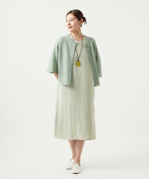 GIANNI LO GIUDICE / ジャンニ・ロ・ジュディチェ ロング・マキシ丈ワンピース | [洗える・リバーシブル]ポリエステルレーヨンプレーンウェーブワンピース | 詳細16