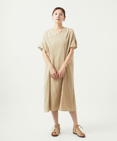 GIANNI LO GIUDICE / ジャンニ・ロ・ジュディチェ ロング・マキシ丈ワンピース | [洗える・リバーシブル]ポリエステルレーヨンプレーンウェーブワンピース | 詳細18