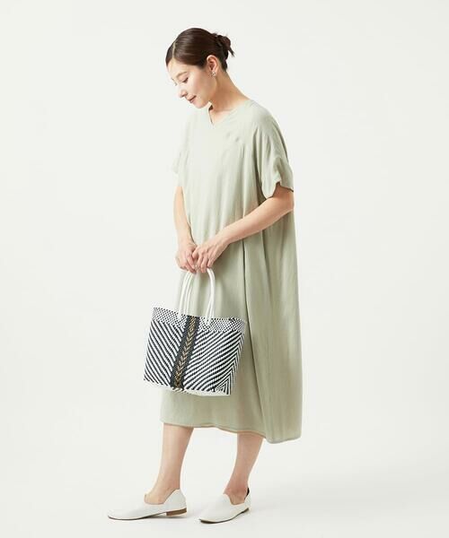 GIANNI LO GIUDICE / ジャンニ・ロ・ジュディチェ ロング・マキシ丈ワンピース | [洗える・リバーシブル]ポリエステルレーヨンプレーンウェーブワンピース | 詳細3