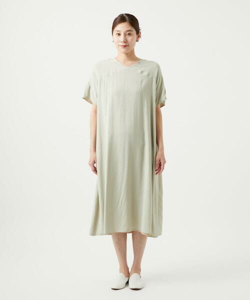 GIANNI LO GIUDICE / ジャンニ・ロ・ジュディチェ ロング・マキシ丈ワンピース | [洗える・リバーシブル]ポリエステルレーヨンプレーンウェーブワンピース | 詳細4