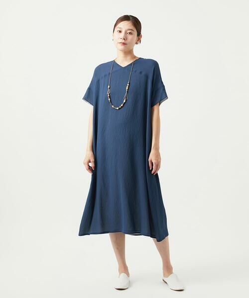 GIANNI LO GIUDICE / ジャンニ・ロ・ジュディチェ ロング・マキシ丈ワンピース | [洗える・リバーシブル]ポリエステルレーヨンプレーンウェーブワンピース | 詳細29