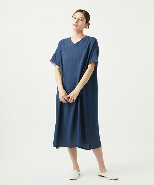 GIANNI LO GIUDICE / ジャンニ・ロ・ジュディチェ ロング・マキシ丈ワンピース | [洗える・リバーシブル]ポリエステルレーヨンプレーンウェーブワンピース | 詳細30