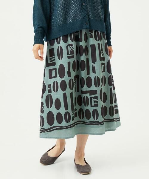GIANNI LO GIUDICE / ジャンニ・ロ・ジュディチェ ロング・マキシ丈スカート | [洗える]コーヒービーンズプリントスカート | 詳細2