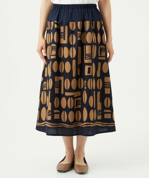 GIANNI LO GIUDICE / ジャンニ・ロ・ジュディチェ ロング・マキシ丈スカート | [洗える]コーヒービーンズプリントスカート | 詳細20