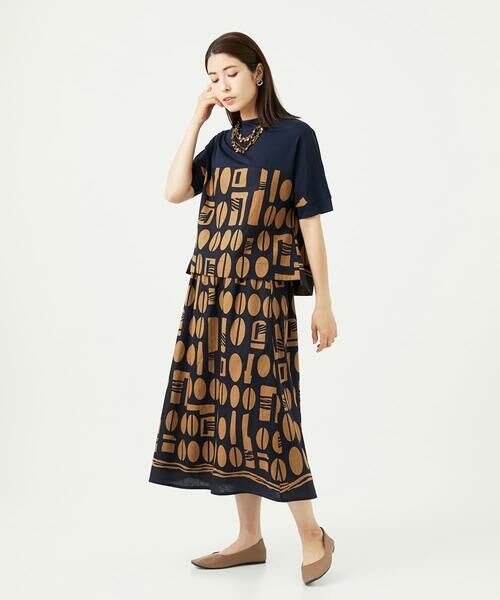 GIANNI LO GIUDICE / ジャンニ・ロ・ジュディチェ ロング・マキシ丈スカート | [洗える]コーヒービーンズプリントスカート | 詳細28