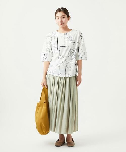 GIANNI LO GIUDICE / ジャンニ・ロ・ジュディチェ ロング・マキシ丈スカート | [洗える・リバーシブル]ポリエステルレーヨンプレーンウェーブスカート | 詳細11