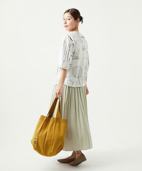 GIANNI LO GIUDICE / ジャンニ・ロ・ジュディチェ ロング・マキシ丈スカート | [洗える・リバーシブル]ポリエステルレーヨンプレーンウェーブスカート | 詳細12