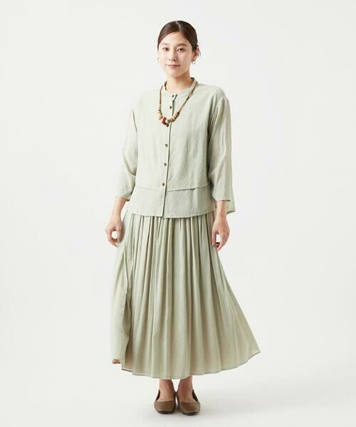 GIANNI LO GIUDICE / ジャンニ・ロ・ジュディチェ ロング・マキシ丈スカート | [洗える・リバーシブル]ポリエステルレーヨンプレーンウェーブスカート | 詳細16