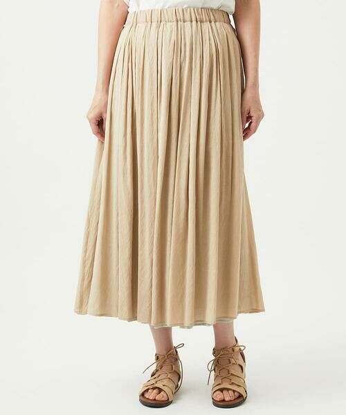 GIANNI LO GIUDICE / ジャンニ・ロ・ジュディチェ ロング・マキシ丈スカート | [洗える・リバーシブル]ポリエステルレーヨンプレーンウェーブスカート | 詳細19