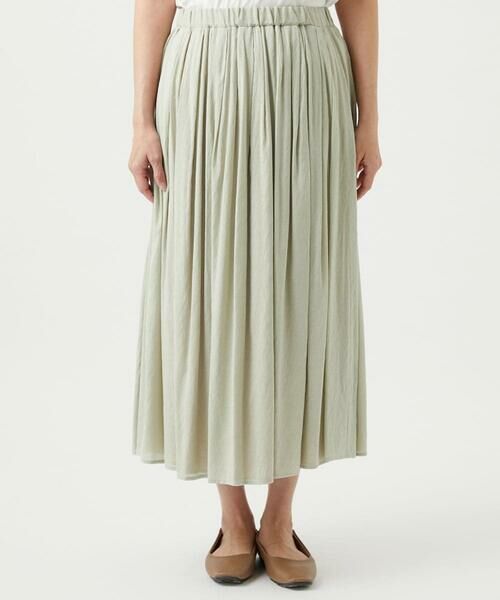 GIANNI LO GIUDICE / ジャンニ・ロ・ジュディチェ ロング・マキシ丈スカート | [洗える・リバーシブル]ポリエステルレーヨンプレーンウェーブスカート | 詳細2