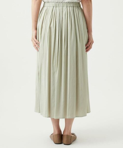 GIANNI LO GIUDICE / ジャンニ・ロ・ジュディチェ ロング・マキシ丈スカート | [洗える・リバーシブル]ポリエステルレーヨンプレーンウェーブスカート | 詳細4