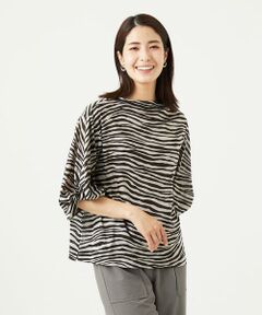 GIANNI LO GIUDICE / ジャンニ・ロ・ジュディチェ カットソー | [洗える・日本製]ラミー天竺ゼブラプリントカットソー