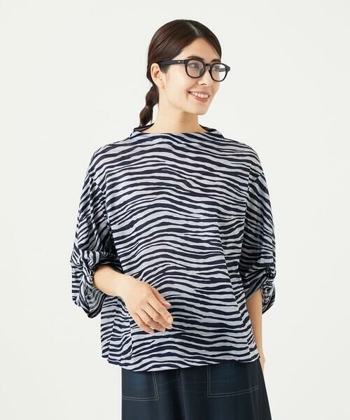 GIANNI LO GIUDICE / ジャンニ・ロ・ジュディチェ カットソー | [洗える・日本製]ラミー天竺ゼブラプリントカットソー | 詳細1