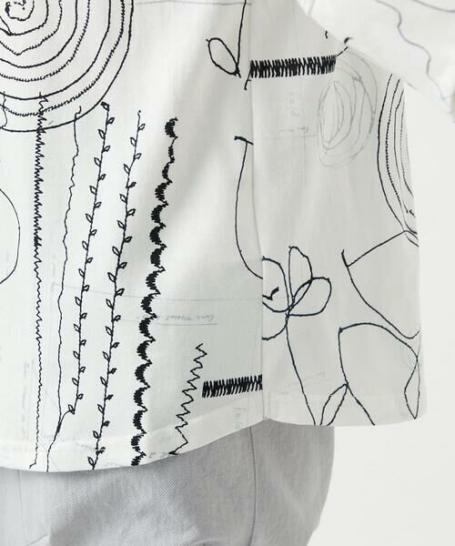 GIANNI LO GIUDICE / ジャンニ・ロ・ジュディチェ カットソー | [洗える・日本製]線描きフラワープリントカットソー | 詳細13