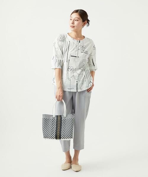 GIANNI LO GIUDICE / ジャンニ・ロ・ジュディチェ カットソー | [洗える・日本製]線描きフラワープリントカットソー | 詳細16