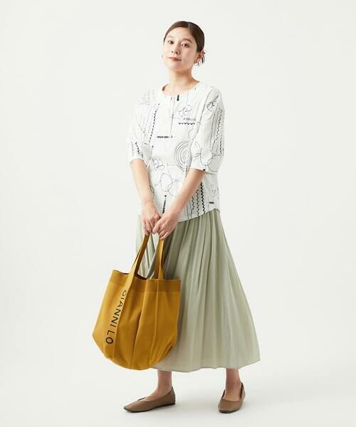 GIANNI LO GIUDICE / ジャンニ・ロ・ジュディチェ カットソー | [洗える・日本製]線描きフラワープリントカットソー | 詳細18