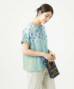 GIANNI LO GIUDICE / ジャンニ・ロ・ジュディチェ カットソー | [洗える・日本製]麻混ドットワッシャージャガードカットソープルオーバー