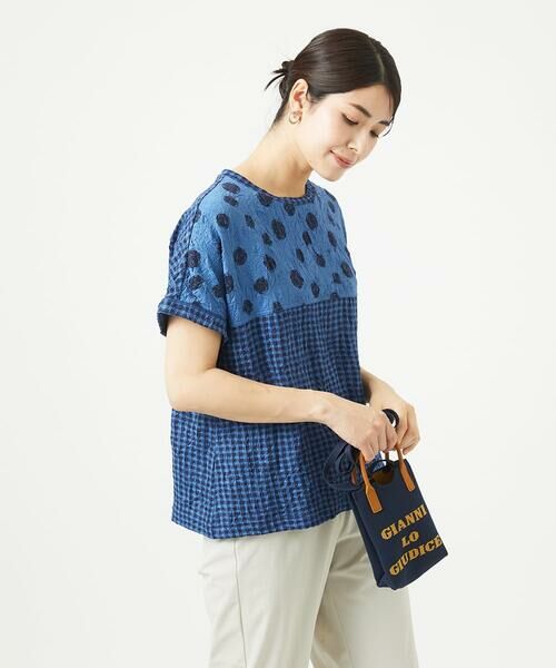 GIANNI LO GIUDICE / ジャンニ・ロ・ジュディチェ カットソー | [洗える・日本製]麻混ドットワッシャージャガードカットソープルオーバー | 詳細1