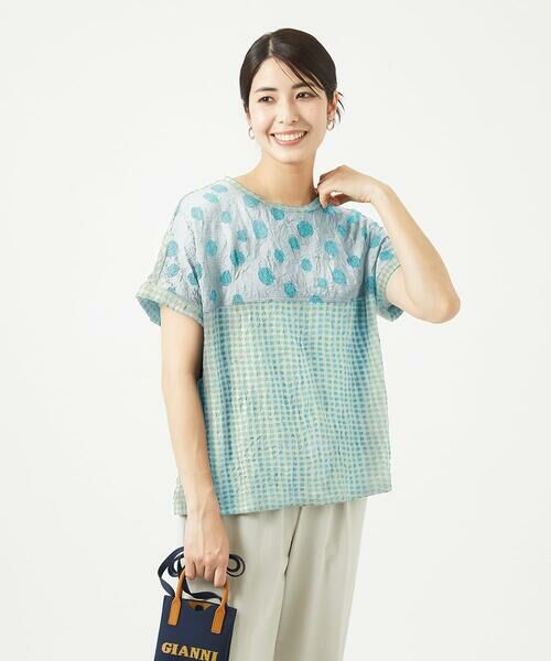 GIANNI LO GIUDICE / ジャンニ・ロ・ジュディチェ カットソー | [洗える・日本製]麻混ドットワッシャージャガードカットソープルオーバー | 詳細11