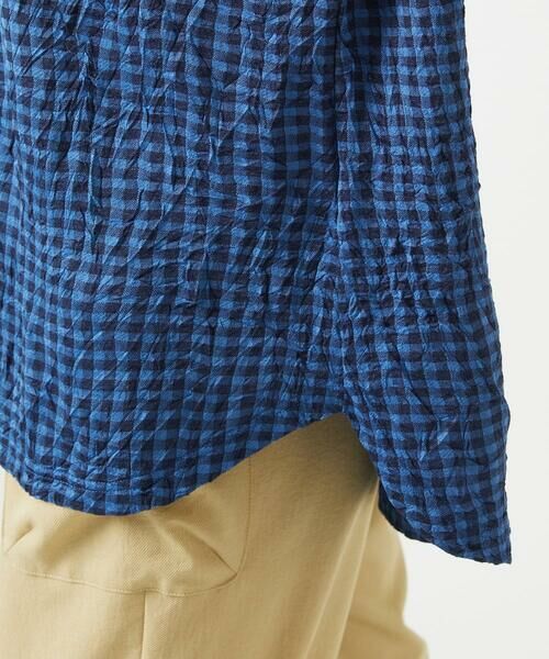 GIANNI LO GIUDICE / ジャンニ・ロ・ジュディチェ カットソー | [洗える・日本製]麻混ギンガムワッシャージャガードカットソー | 詳細11
