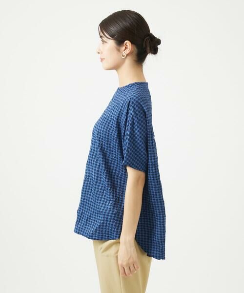 GIANNI LO GIUDICE / ジャンニ・ロ・ジュディチェ カットソー | [洗える・日本製]麻混ギンガムワッシャージャガードカットソー | 詳細7